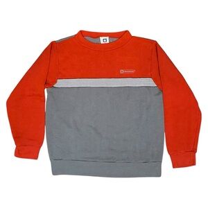 Vintage 80s Converse Crew Neck Sweatshirt Red Gray Colorblock Medium Made in USA